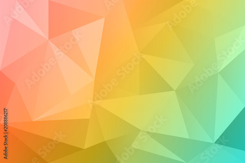 Abstract summer polygonal background. Spring nature orange color.