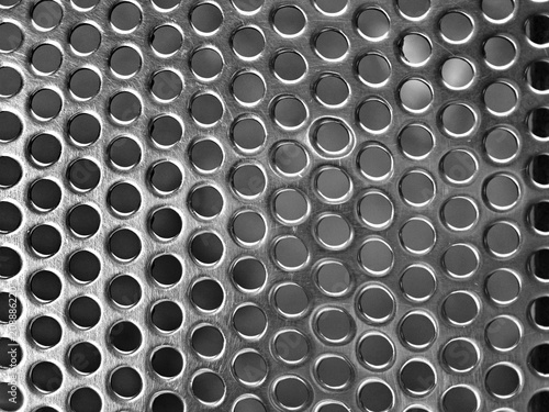 Monochrome metal circle holes pattern