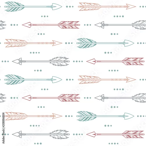 Tapety Wzór z plemiennych strzałki w pastelowych kolorach. Etniczne tło w stylu boho