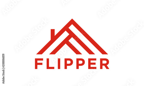 House Flipper logo design inspiration with initial F