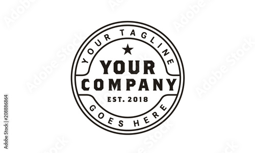 Minimalist Vintage Stamp Logo design inspiration