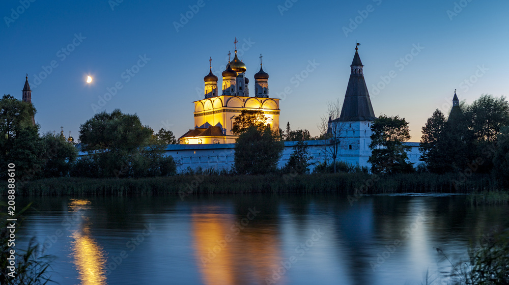 4966656 Iosifo-Volotsky Monastery at night, Moscow region, Russia