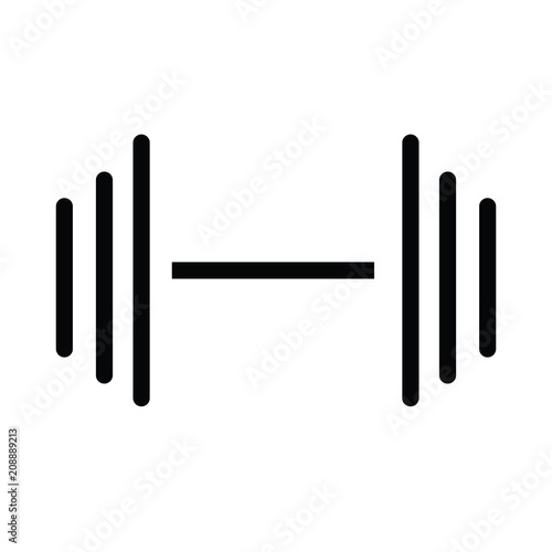 dumbell icon with outline style photo