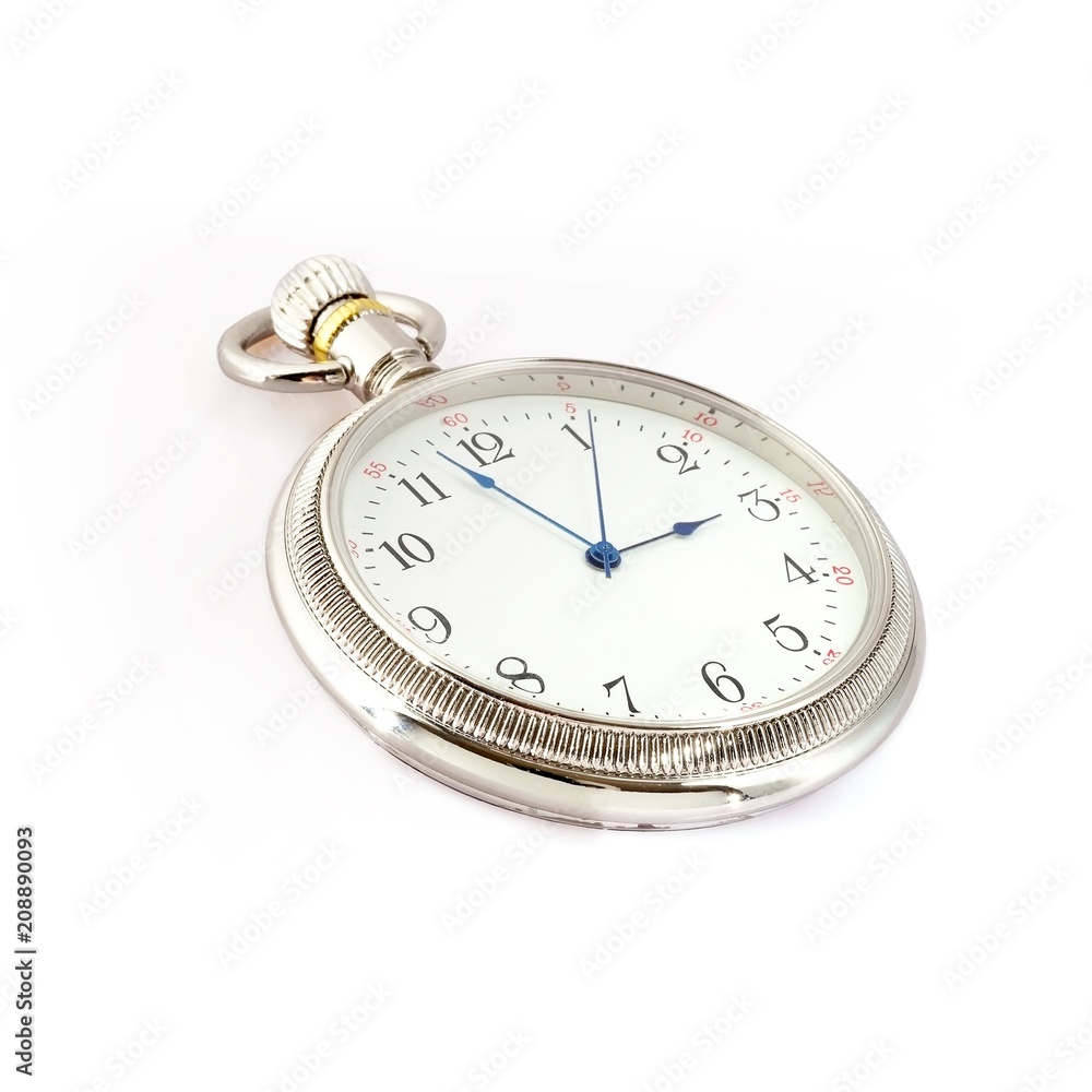 Pocket watch isolated on white background