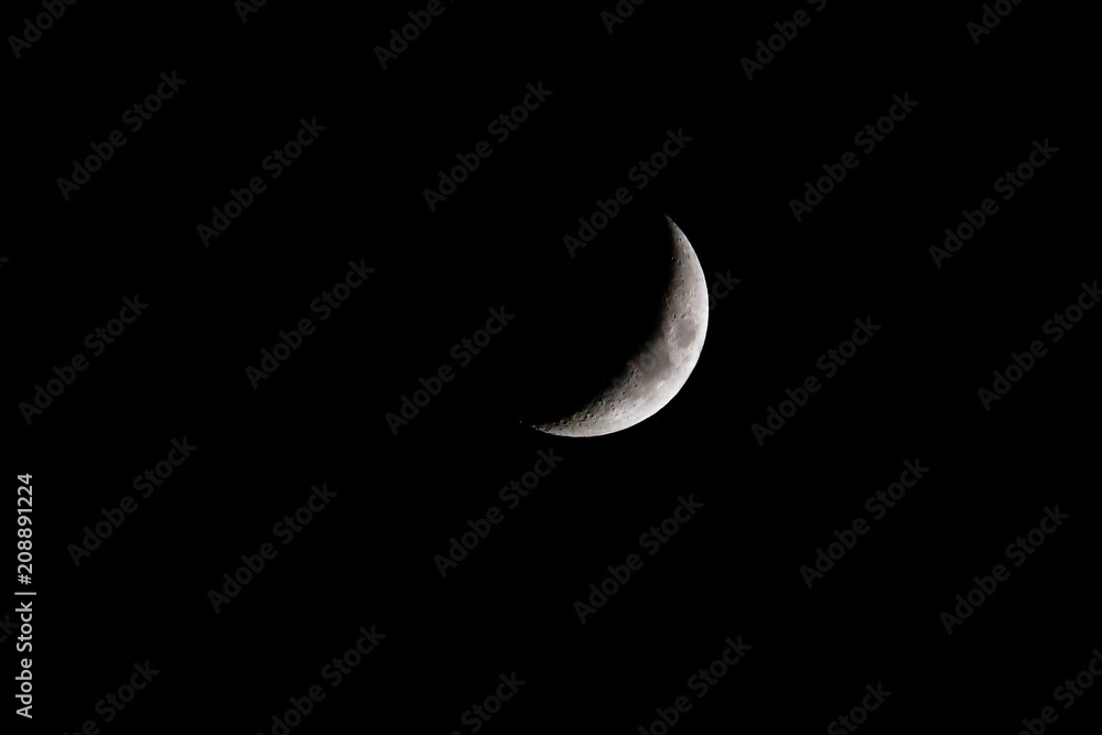 Beautifully cut moon as scene in Siena, Italy on May 19, 2018 Beautifully cut moon as scene in Siena, Italy on May 19, 2018