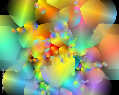 Abstract vector background composed of simple elements