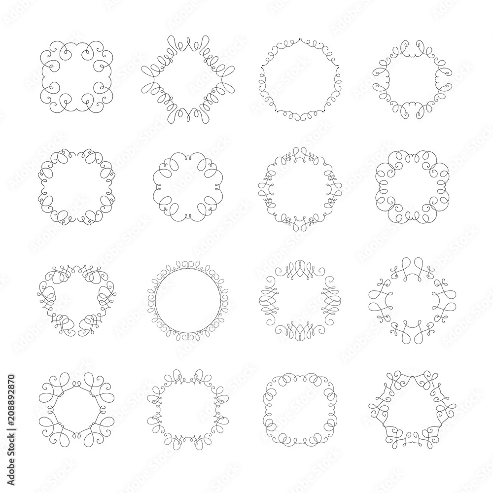 Set of luxury monogram logo templates. Elegant design for business sign, restaurant, wedding shop, jewelry, fashion, product design, brand sign. Vector illustration. Set of luxury monogram logo templates. Elegant design for business sign, restaurant, wedding shop, jewelry, fashion, product design, brand sign. Vector illustration.