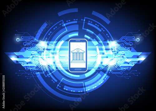 Digital background with Banking online vector concept