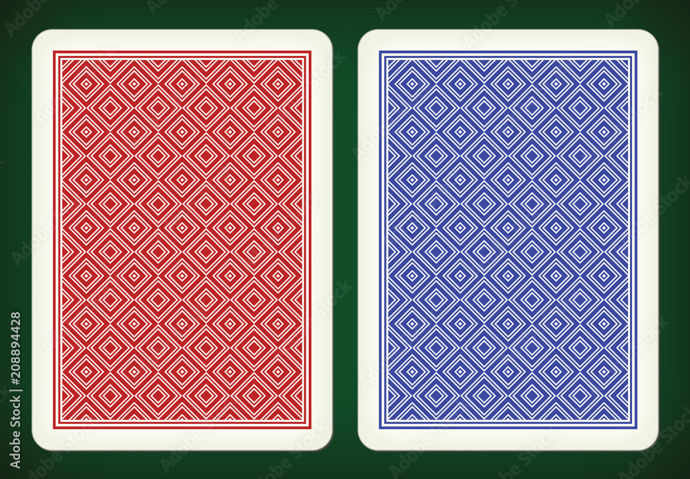 Fototapeta premium Back side design - playing cards vector illustration