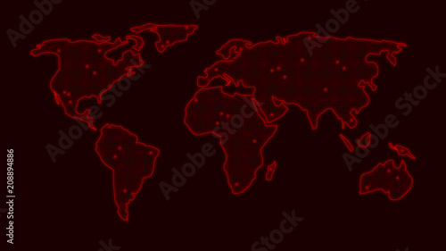 Dunkle Weltkarte 