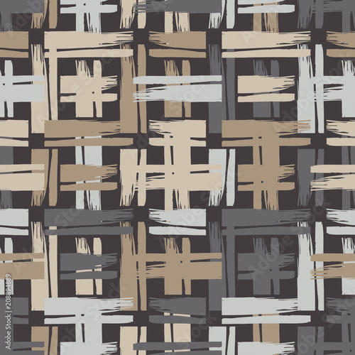 Seamless abstract geometric pattern. The texture of the strips. Brushwork. Hand hatching. Scribble texture. Textile rapport.