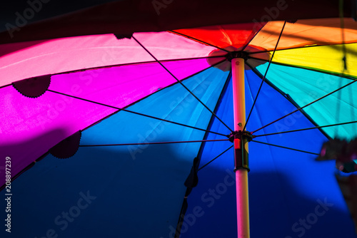 Colorful umbrella in market,Thailand.