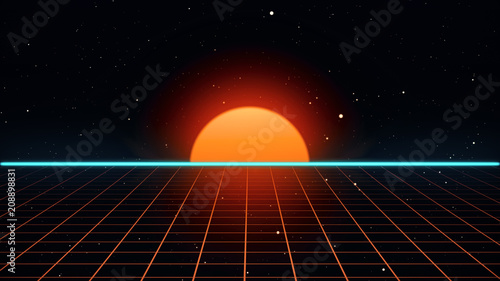 Retro futuristic 80s VHS ta...