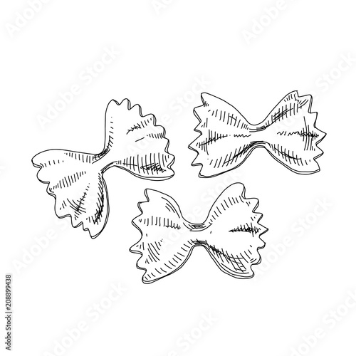 Beautiful vector hand drawn pasta Illustration.