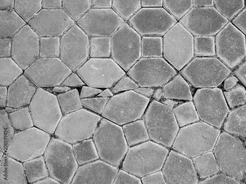 damage concrete block pavement