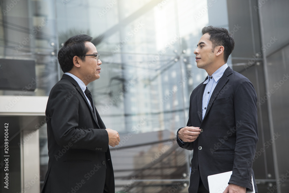 Asian Businessman partner consulting and discussing for business. Asian Businessman partner consulting and discussing for business.