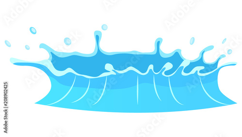 Aqueous Stream with Splashes of Blue Crystal Aqua.