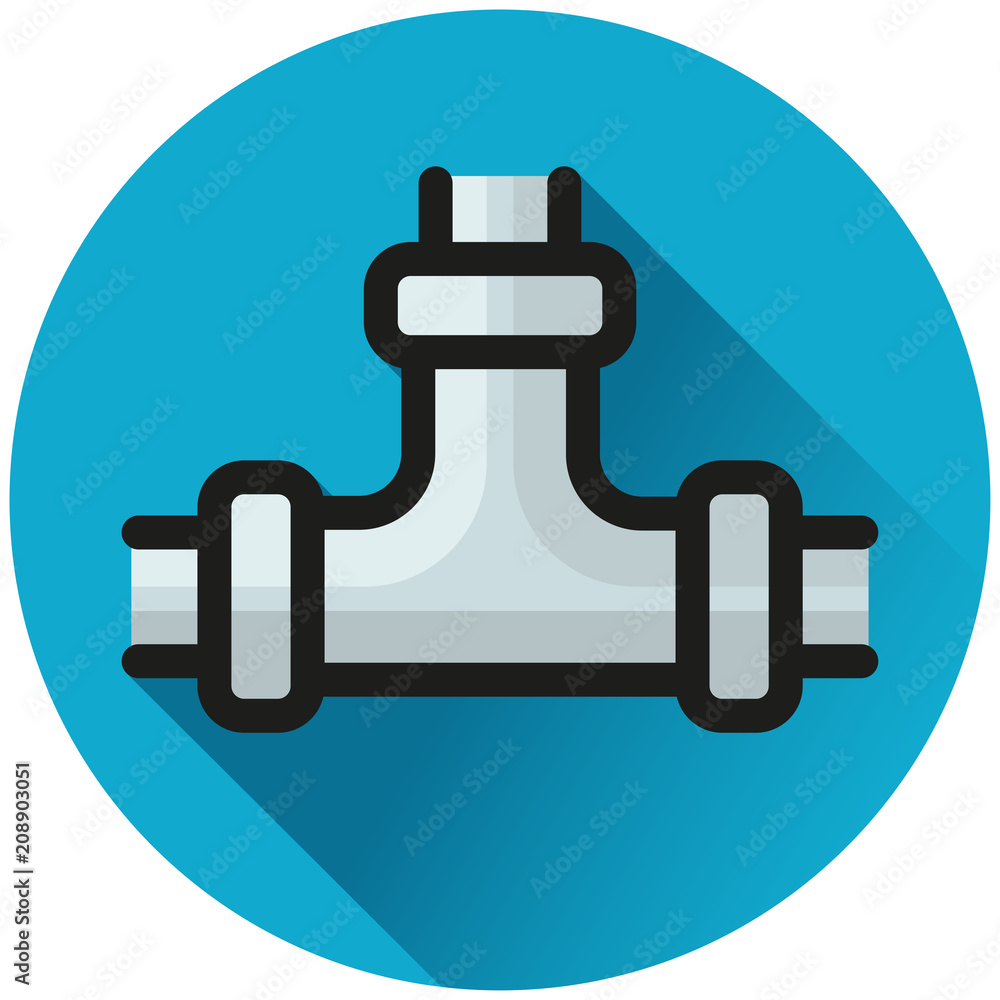 pipe circle blue icon concept pipe circle blue icon concept