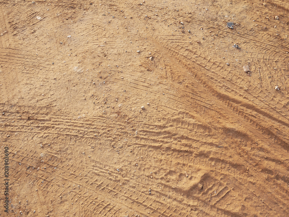 Red Dirt Road texture with Wheel track Red Dirt Road texture with Wheel track