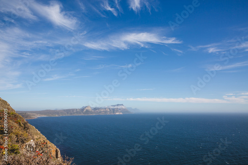 View of False Bay from Cape Point on summer's day