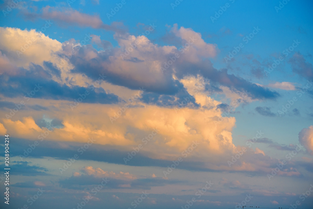 beautiful clouds at sunset