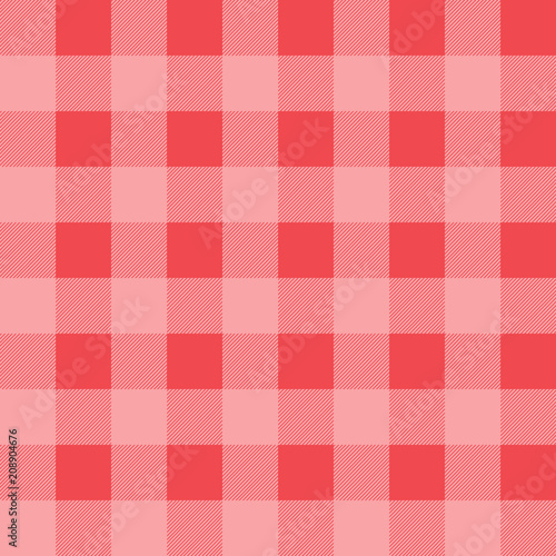 Red checkered plaid pattern. Vectr art.