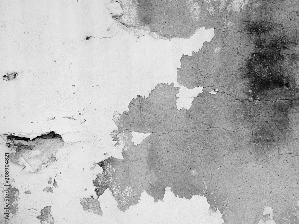 dirty white wall with crack