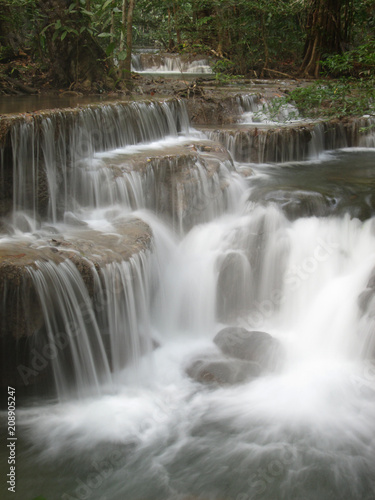 Mountain stream  Huay Mae waterfall  Kanjanaburi Thailand