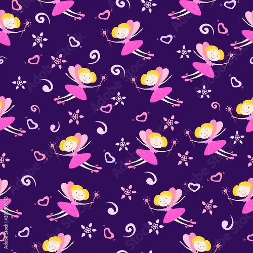 Flying fairy background.