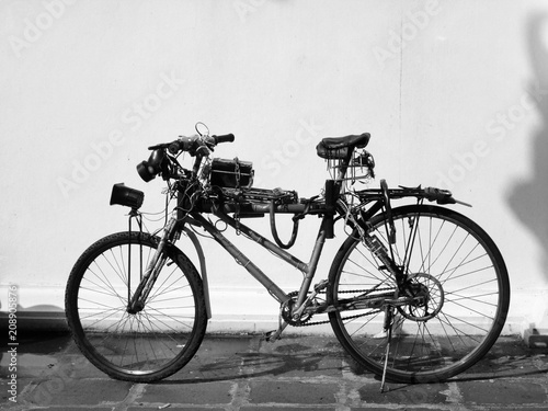 Black and white vintage bicycle