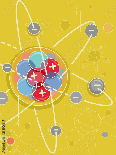Abstract Atom Background Illustration