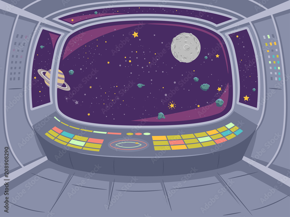 Interior Spaceship Monitor Illustration Stock Vector | Adobe Stock Interior Spaceship Monitor Illustration Stock Vector | Adobe Stock