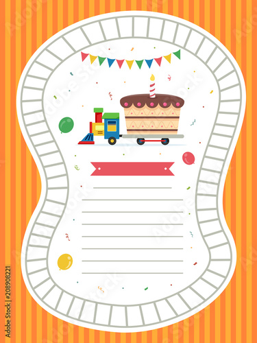 Invitation Birthday Train I...