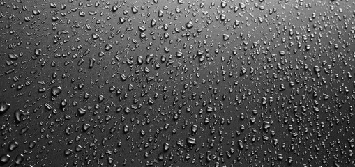 drops of water on the car after rain