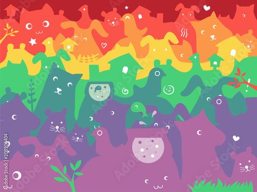 Pet Design Abstract Background Illustration