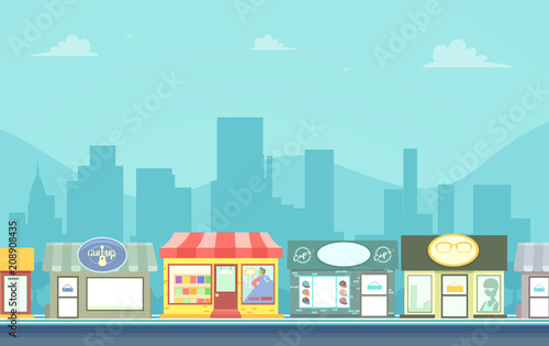 Urban Stores Background Ill...