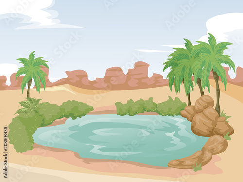 Desert Oasis Illustration