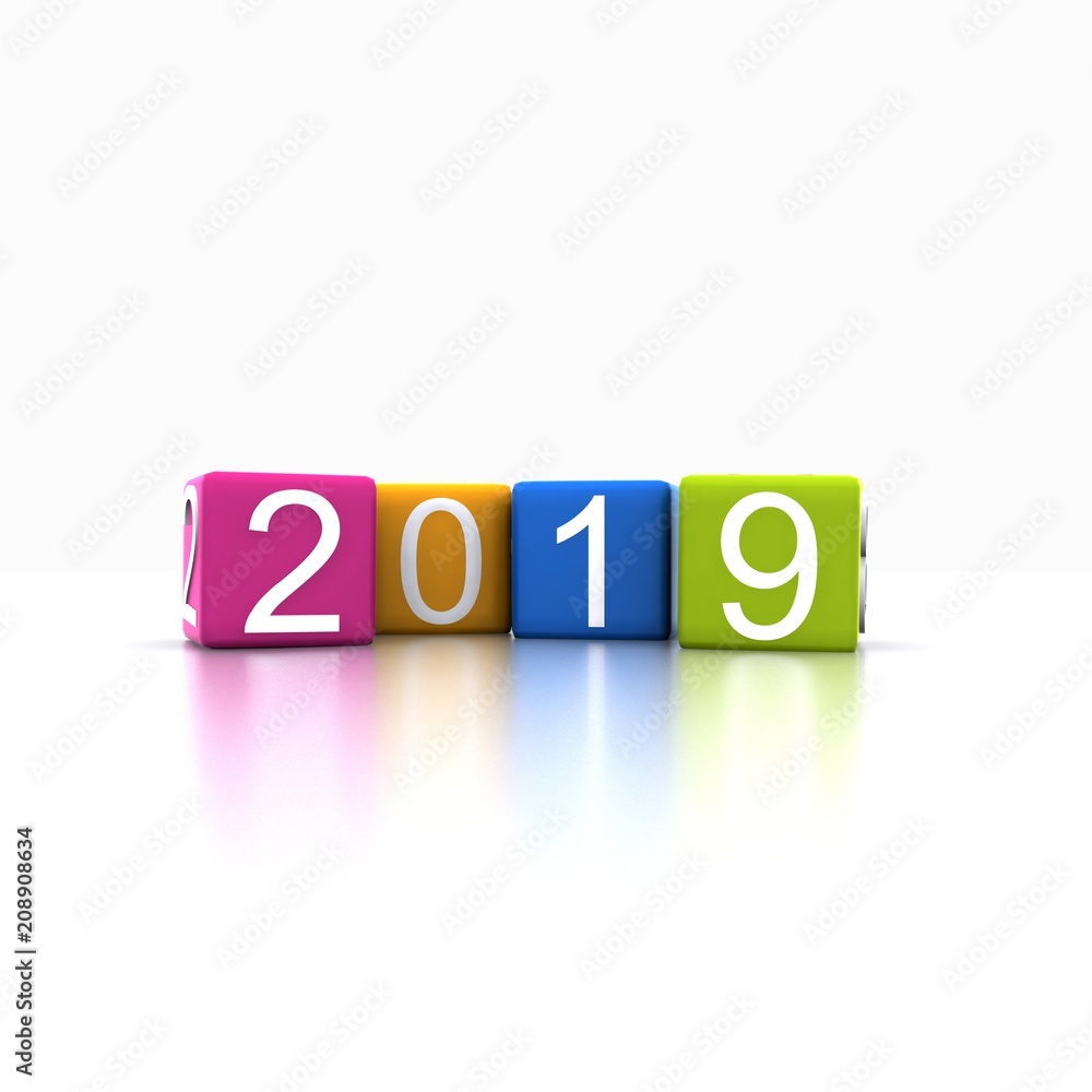 Arrivo del nuovo anno in 3D - 2019 Arrivo del nuovo anno in 3D - 2019