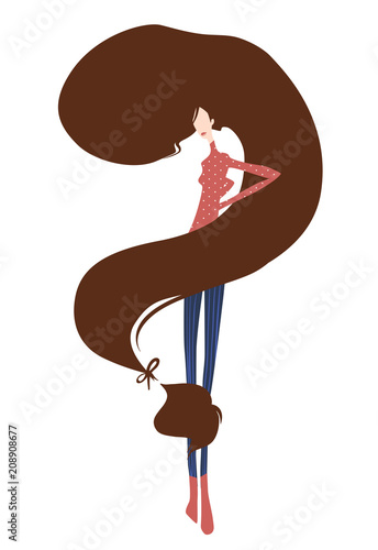 Girl Question Mark Hairstyl...