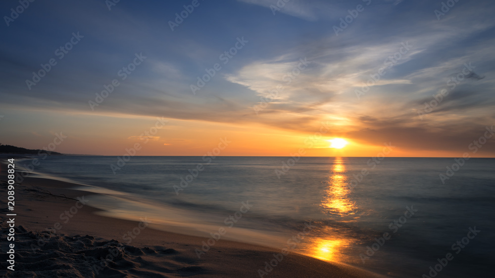 Sunset on Baltic Sea Poland
