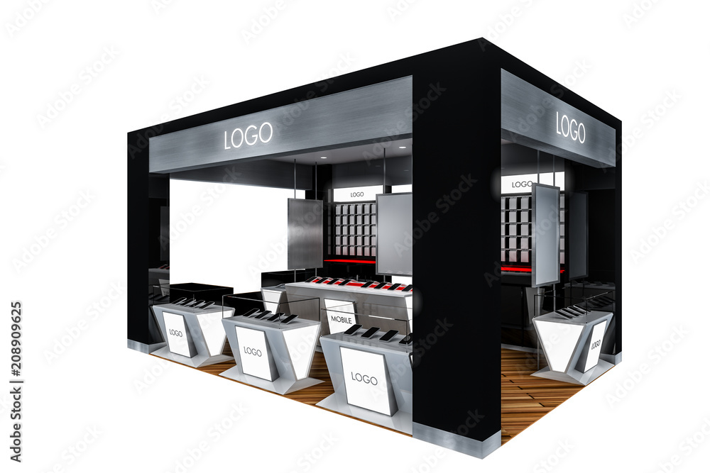 Electronics store shop 3d rendering Electronics store shop 3d rendering