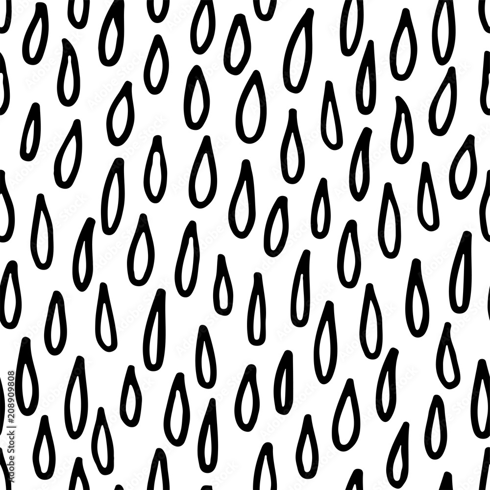 Abstract monochrome hand drawn ink black and white seamless pattern. Brush doodle vector repeated illustration for paper, textile, greeting card, print design. Abstract monochrome hand drawn ink black and white seamless pattern. Brush doodle vector repeated illustration for paper, textile, greeting card, print design.