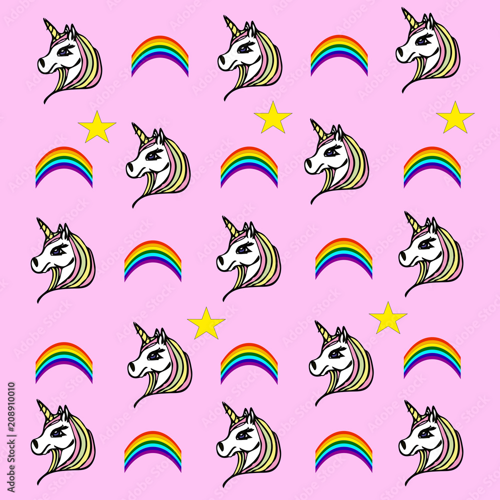 Pink pattern withh unicorn Pink pattern withh unicorn