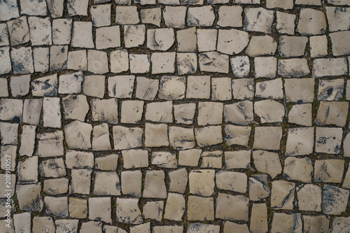 Textured grey pavement