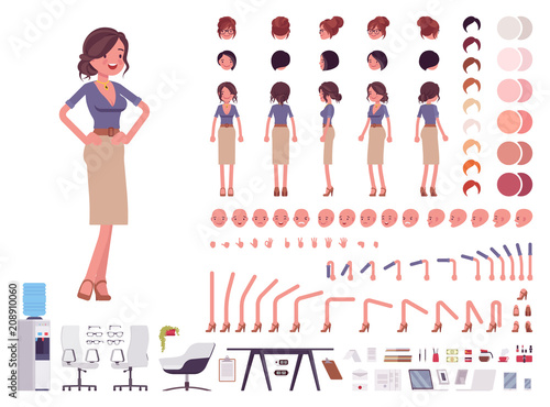 Female office sexy secretary creation set