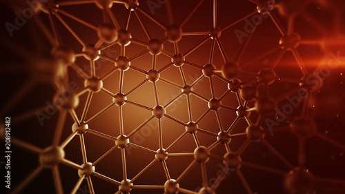 Red plexus lines and nodes ...