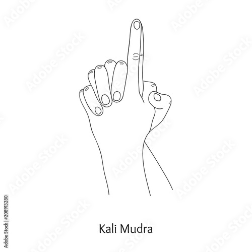 Kali Mudra. Vector.