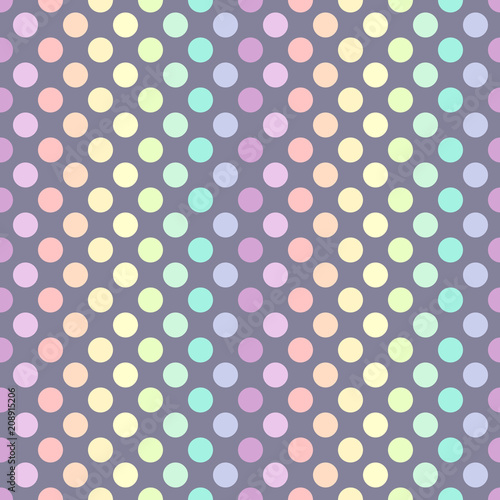 Polka dots seamless pastel pattern