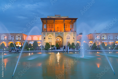 Ali Qapu is a grand palace in Isfahan, Iran. It is located on the western side of the Naqsh e Jahan Square. Property release is not needed for this public place. photo