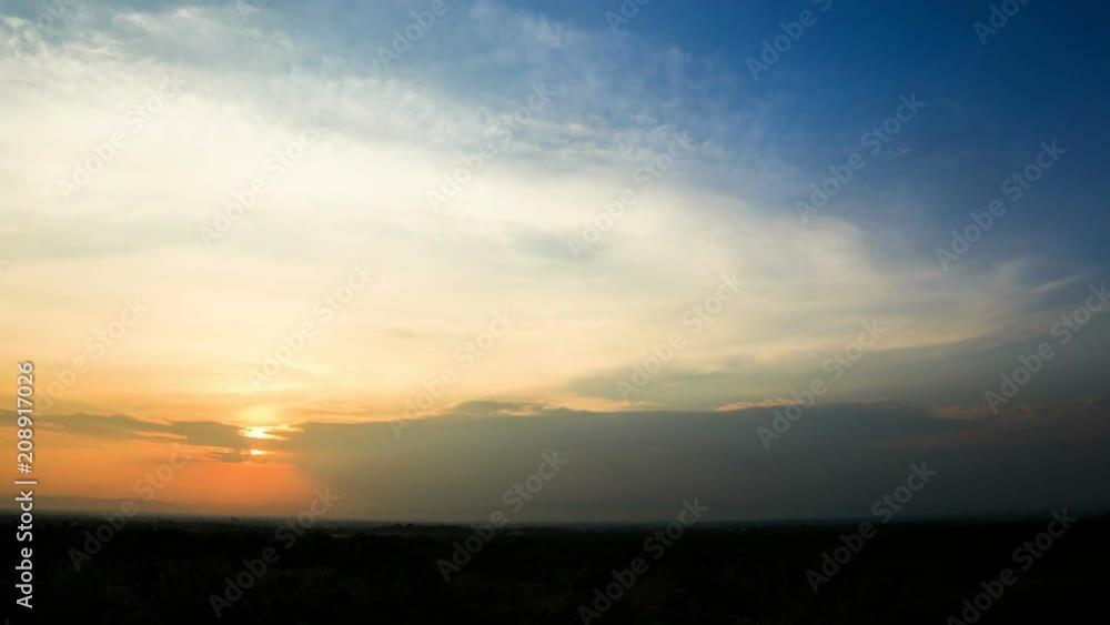 Timelapse colorful dramatic sky with cloud at Sunrise Timelapse colorful dramatic sky with cloud at Sunrise